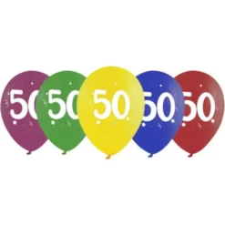 Sifferballonger 50 Färgmix