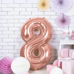 Sifferballong Metallic Roseguld (Siffra 0)