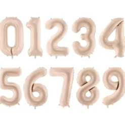 Sifferballong Mörkbeige (Siffra 0)