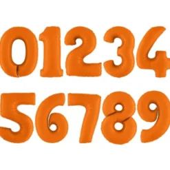 Sifferballong Orange Matt (Siffra 0)