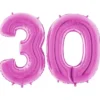 Sifferballong 30 Rosa