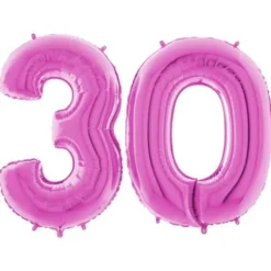 Sifferballong 30 Rosa
