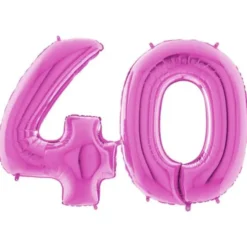 Sifferballong 40 Rosa