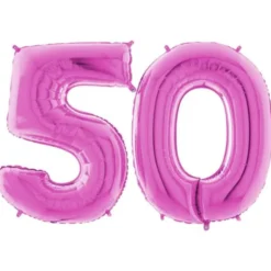 Sifferballong 50 Rosa