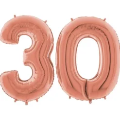 Sifferballong 30 Roséguld