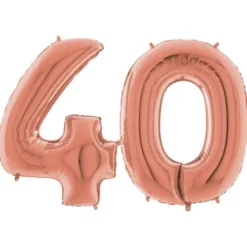 Sifferballong 40 Roséguld