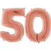 Sifferballong 50 Roséguld