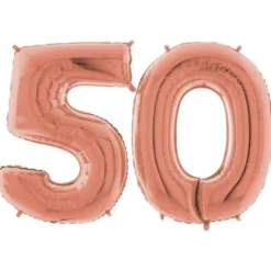 Sifferballong 50 Roséguld
