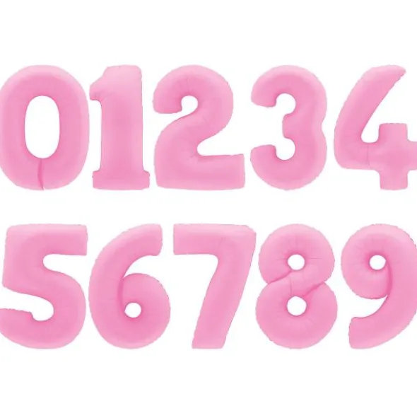 Sifferballong Sakura Pink Matt 90 cm (Siffra 0)