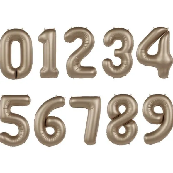 Sifferballong Satin Starlight Gold 2 (Siffra 2)