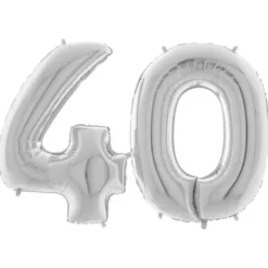 Sifferballong 40 Silver