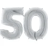 Sifferballong 50 Silver