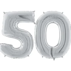 Sifferballong 50 Silver