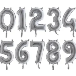 Sifferballong Silver Mini (Siffra 0)