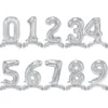 Sifferballong Silver Stående (Siffra 0)