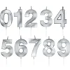 Sifferljus Metallic Silver 6 cm (Siffra 0)