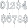Sifferljus Metallic Silver 4,5 cm (Siffra 0)