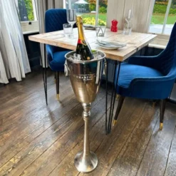 Silver Flaskkylare Stål 80 cm