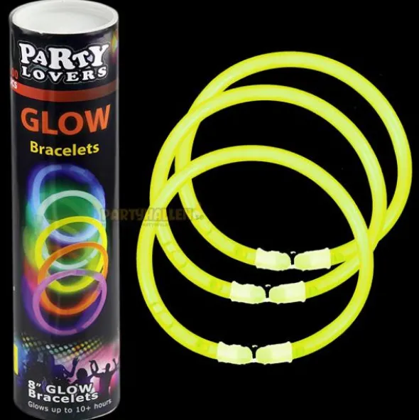 Självlysande Armband Gul (100-pack Gula)