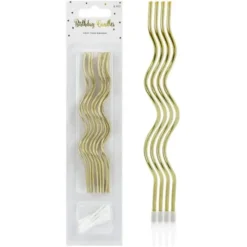 Skruvade Tårtljus Metallic Guld