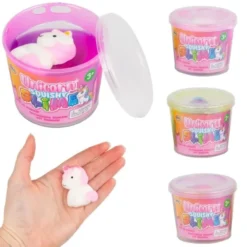 Slime i Burk med Squishy Enhörning 100 g 7 x 5,7 cm