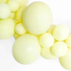 Små Pastell Ljusgula Latexballonger 100-pack