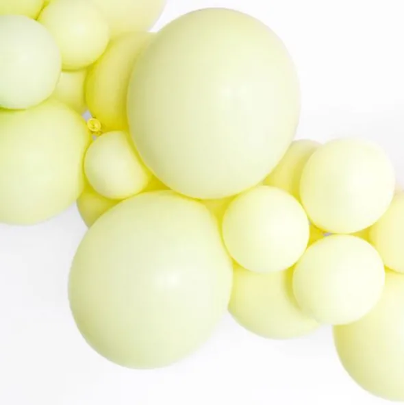 Små Pastell Ljusgula Latexballonger 100-pack