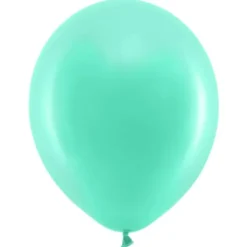 Små Rainbow Latexballonger Mintgröna 100-pack
