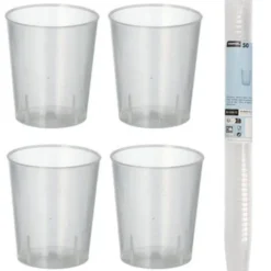 Snaps Plastglas Återanvändbara 2cl 50-pack