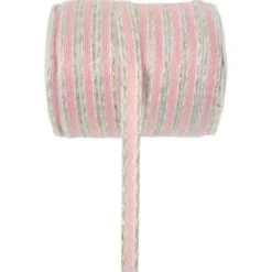 Snöre Rosa/Vit