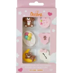 Sockerdekorationer It's A Girl 6-pack