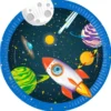 Space Rocket Papptallrikar