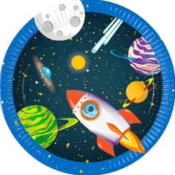 Space Rocket Papptallrikar