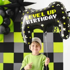 Spelkontroll Folieballong Level Up Birthday