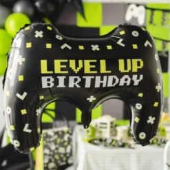 Spelkontroll Folieballong Level Up Birthday