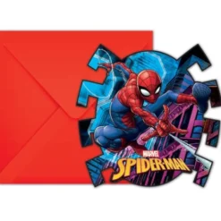 Spiderman Team Up Inbjudningskort