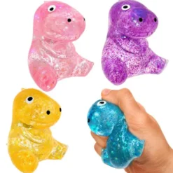 Squeeze Dinosaurie Glittrig Leksak 7 cm