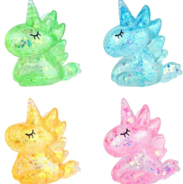 Squeeze Glittrig Enhörningsdrake Leksak 10 cm