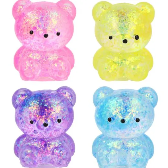 Squeeze Glittrig Teddybjörn Leksak 6 cm