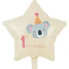 1st Birthday Folieballong Stjärna Koala 46 cm