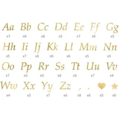 Stickers Alfabetet Guld