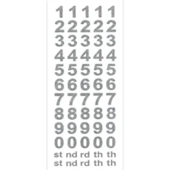 Stickers Glittriga Bokstäver Silver
