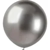 Stora Runda Metall Grå Chrome Ballonger 25-pack (25-pack)