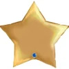Stor Ballong Stjärna Holografisk Platinum Champagne