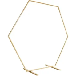 Stor Dekorationsring Hexagon Guld