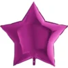 Stor Folieballong Stjärna Magenta