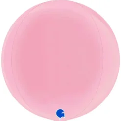 Stor Globe Folieballong Pastell Rosa