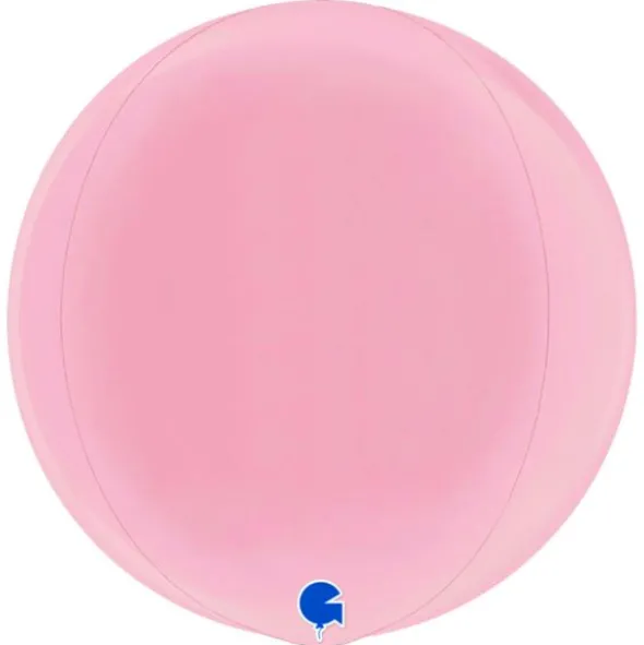 Stor Globe Folieballong Pastell Rosa