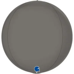 Stor Globe Folieballong Platinum Grå