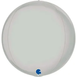 Stor Globe Folieballong Platinum Pure